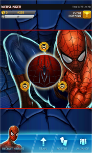 Webslinger Event Screen