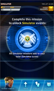 The Simulator Event Screen