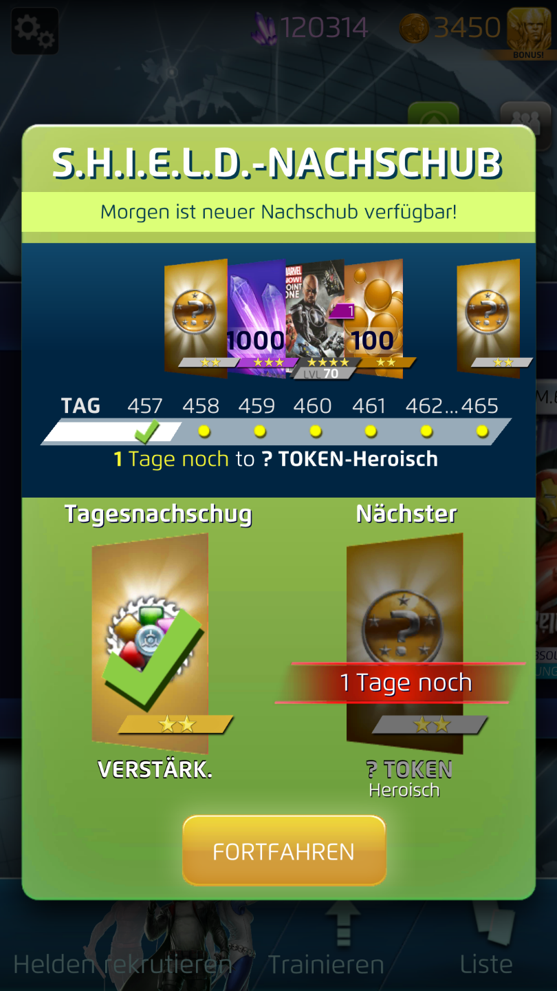 marvel puzzle quest champion rewards after level 144