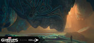 Cave lake concept by Arnaud Pheu.