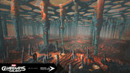 Cave swamp concept by Arnaud Pheu.