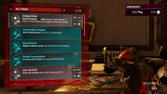 Perks list while using a Workbench.