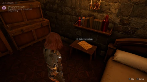 The first Faded Journal Page you find in the game.