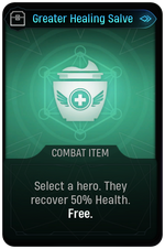 Greater Healing Salve card