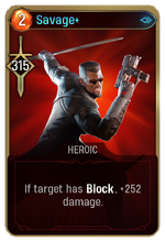 Savage+ card