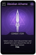 Obsidian Athame card