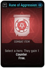 Rune of Aggression card