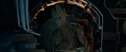 Groot se prépare à l'impact