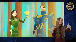 Sersi remet un trophée de deuxième place à 