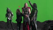 Tom and Chirs on set Thor The Dark World