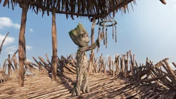 Groot construit un fort