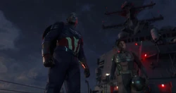 Wilson arrive à bord du USS Milius