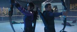 Kate Bishop and Clint Barton