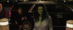 She-Hulk arrives at the gala
