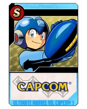 Carta de Mega man en Héroes y Heraldos (Ultimate Marvel vs. Capcom 3)