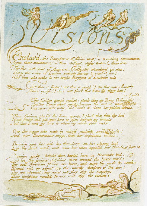 William Blake Visions Of The Daughters Of Albion 1793 Mary Shelley Wiki Fandom
