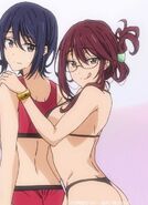 Shidou y Midori en Bikini