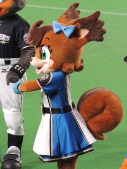 2019 BBM Hokkaido Nippon-Ham Fighters #F71 Frep the Fox / Polly Polaris /  B.B. / C.B.