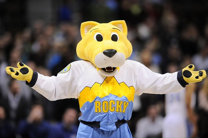 The Blue Rocks mascots re-enact 'Rocky' 