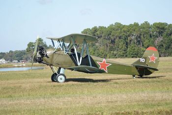 A Polikarpov PO-2. The original Bed-Check Charlies would have been an aircraft like this. The markings in this photo are not for the North Korean Air Force.