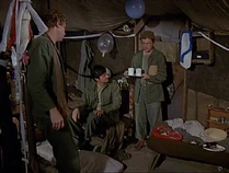 Party aftermath-the incubator.jpg (45 KB) Radar brings in coffee in the aftermath of the party. Dr. Klein is still behind and below Hawkeye.