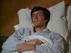 Rex Knowles as an unnamed American patient - Hawkeye says he is suffering from dehyration, but when Admiral Cox asks if he wants a drink, he says no.