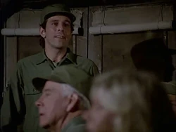 Jeffrey Kramer as the driver who comes to fetch the nurses but he also stays for the movie. In "Father's Day" (Season 9) he is also an I Corps driver.