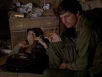 Dr Klein-the incubator.jpg (35 KB) Hawkeye doesn't recognize this guest after a wild party in the Swamp. Trapper tells him it is "Dr. Klein, Eye, ear, nose, and guitar."