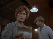 Good foreground view of Jennifer in an uncredited speaking role in Season 7 "Point of View". She is a 1st Lieutenant now.
