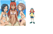 Touko Zaizen's Friends wearing bikini in Magical Girl Touko Zaizen