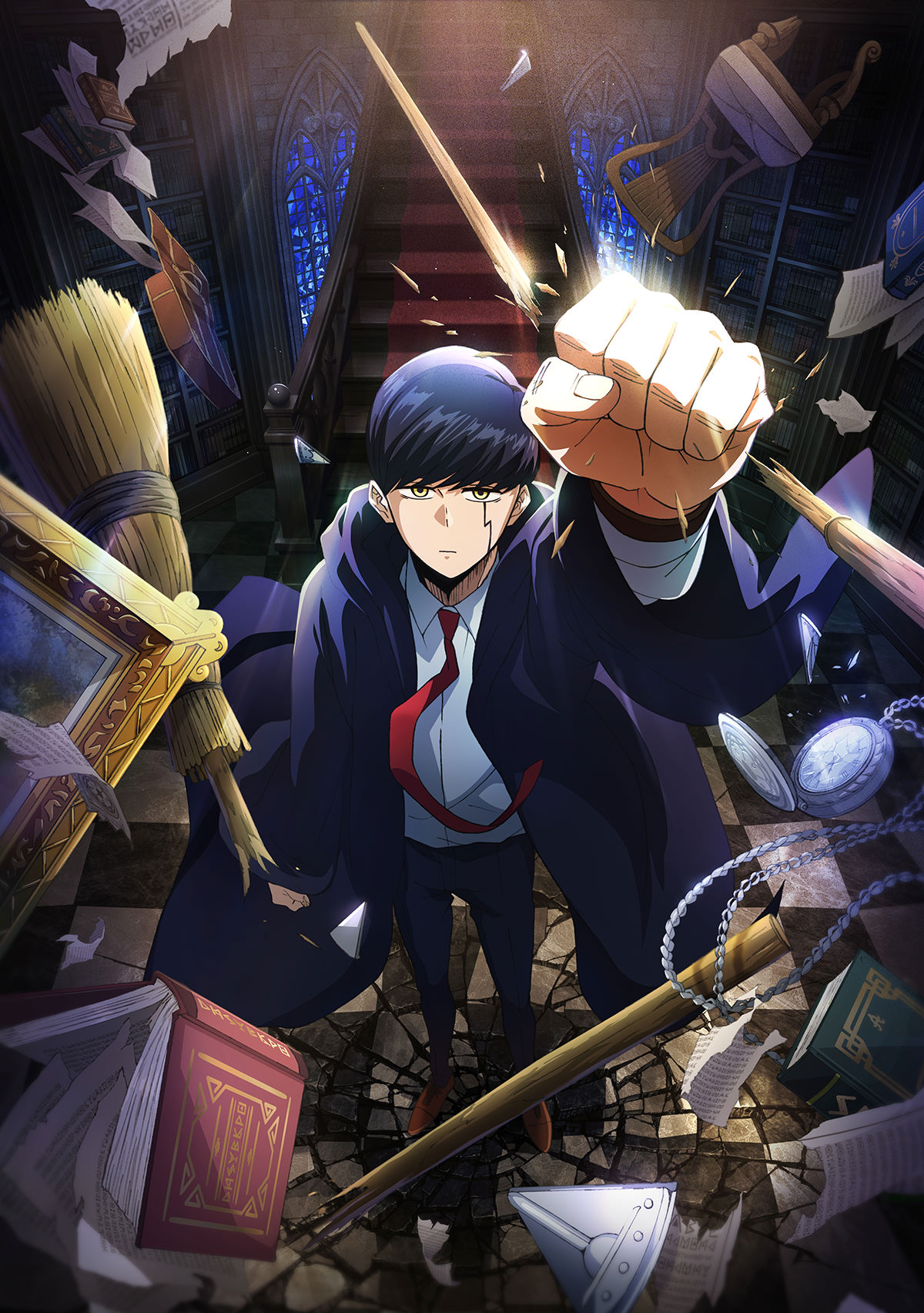 Spring Anime Mashle Magic and Muscles Episode 2 Preview Scenes Mashle  Overcomes the Magic Academy Entrance Exam with His Physical Power A Female  Student Approaches Him in the Maze Test  Anime