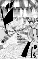 Orter turning his surroundings into sand.