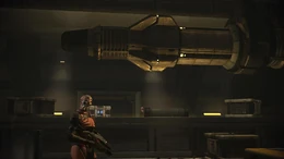 A batarian terrorist and a missile