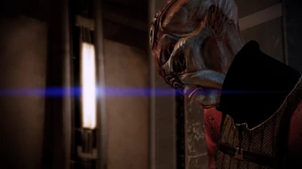 The batarian plague victim is less than pleased to see humans