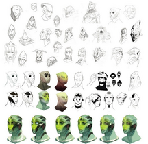 Teihn Crios Early sketches and concept art of the face.png (651 КБ) Ранние наброски и концепт-арт лица Тейна