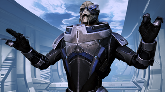 I'm Garrus Vakarian, and this is now my favorite spot on the Citadel.