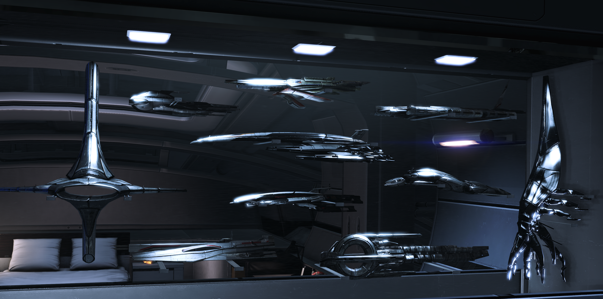 Mass Effect Spaceship Ship 3" Resin Model Collector Cruiser Vessel
