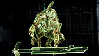 The platform arming itself was an agricultural unit. By opening fire on attacking quarians, it saved simpler domestic geth following it.