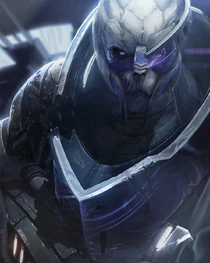 Портрет Гарруса из «Art of Mass Effect»