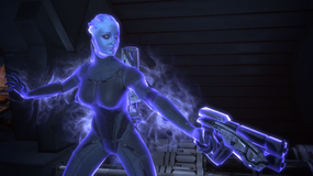 Liara using warp