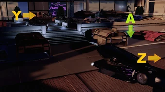 Have your party take cover at (A) where you can sit for the duration of the fight. The first squad of enemies always drops in at (Y). The biggest danger is a squad dropping in on your weak side around (Z), in which case...