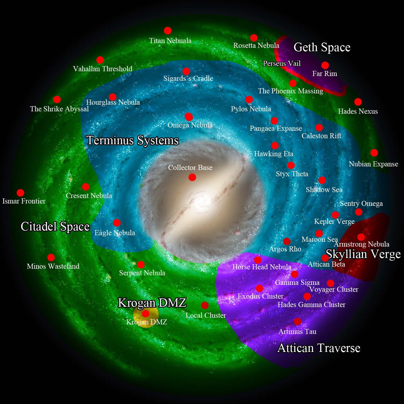 mass effect universe map