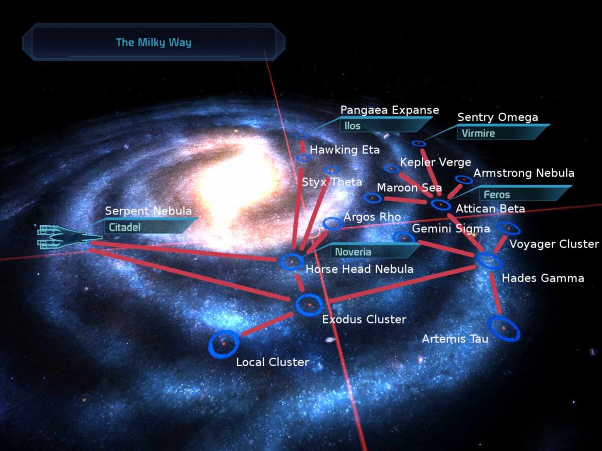 mass effect universe map