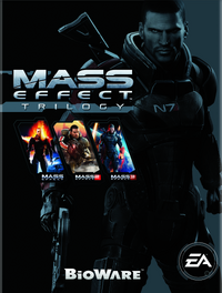 The cover of the Mass Effect Trilogy set