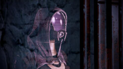 Tali talks to Shepard over a comm channel