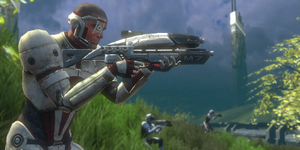 Human soldiers on patrol