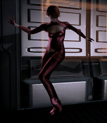 Kelly dancing in Shepard's cabin.