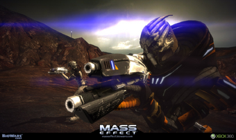 Promotional wallpaper of Garrus from the X06 days