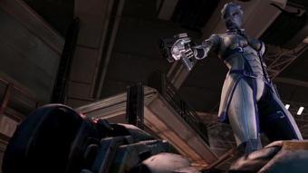 Liara is no longer the cowering asari Shepard rescued from Therum years ago