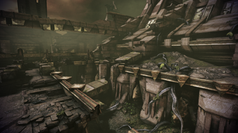 Tuchanka's ruins and remaining plant life